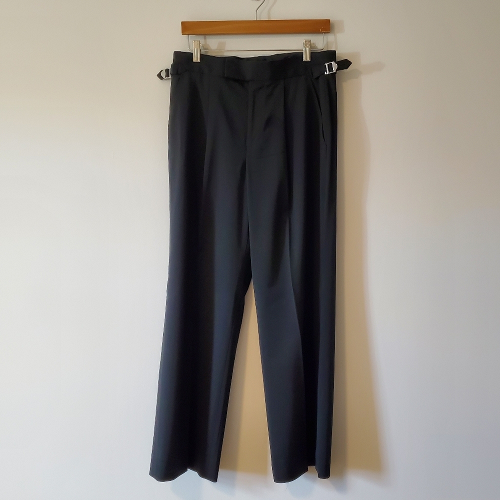 Everlane The ’80s Italian Wool Wide Leg Pant - Black - Size 6 - Picture 5 of 10